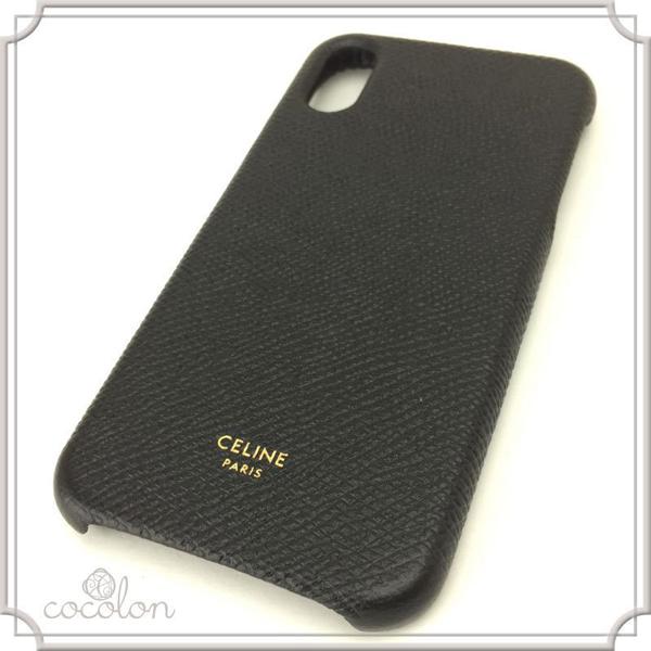 [CELINE] IPHONE X & XS ケース / グレインドラムスキン 10C413BK6.38NO